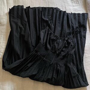 J. Crew Black Spaghetti Strap Sundress Midi